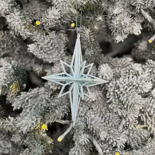 Елочная игрушка MIS LT Ромб малый 11х11х14 см голубой - фото 2