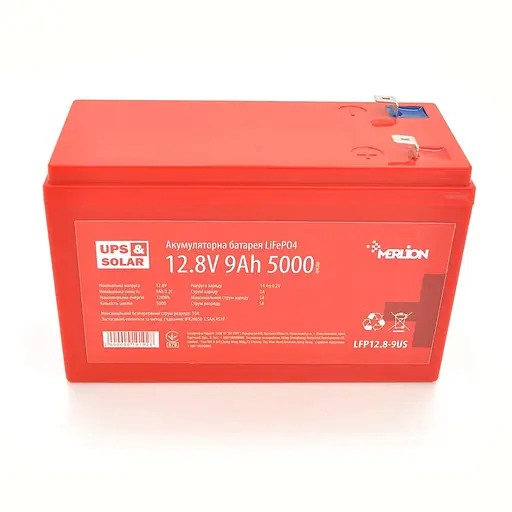 Літій-залізо-фосфатний акумулятор Merlion LiFePO4 12.8V 9AH (4S3P/BMS-10A), (151x65x97) for UPS, before 5000 циклів, Q12