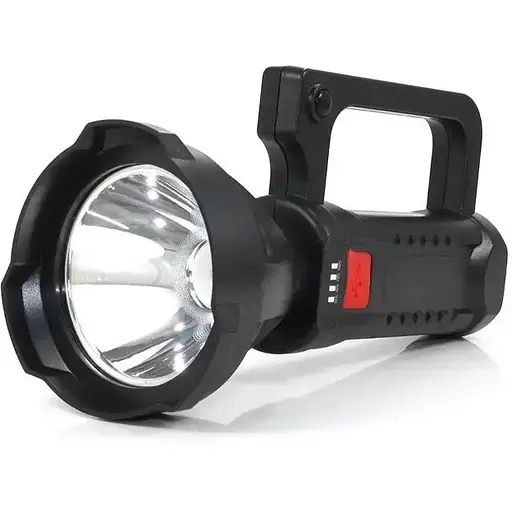 Мощный светодиодный аккумуляторный фонарь прожектор F-902 переносной фонарь для охраны - фото 1