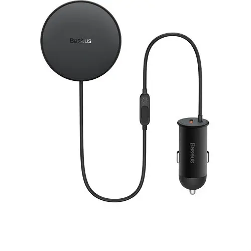 Бездротовий Автомобільний зарядний пристрій Baseus CW01 MagSafe Wireless Charging 15W (+АЗУ USB 25W) чорний C40141000111-01 - фото 6