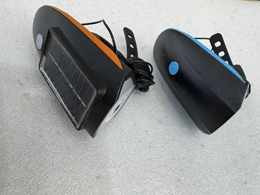 Велофара с солнечной панелью и сигналом Bike Light 7599 Solar аккумуляторный велофонарь Li-Ion panel IPX4  USB-C - фото 5