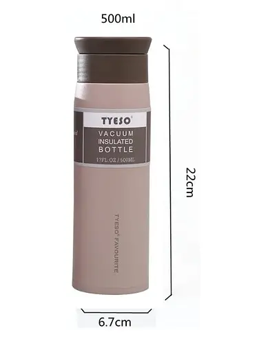 Термос Tyeso 500 мл из нержавеющей стали серый - фото 2