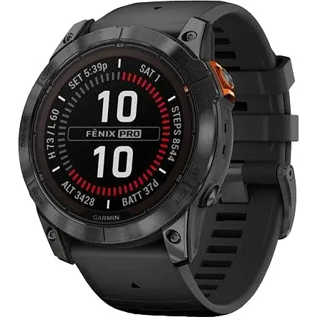 Смарт-годинник Garmin Fenix 7X Pro Solar Slate Gray w. Black Band (010-02778-00/01) - фото 9