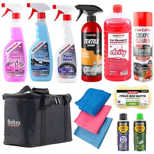 Набір CarLife по догляду за авто + органайзер Beltex (na_45) - фото 1