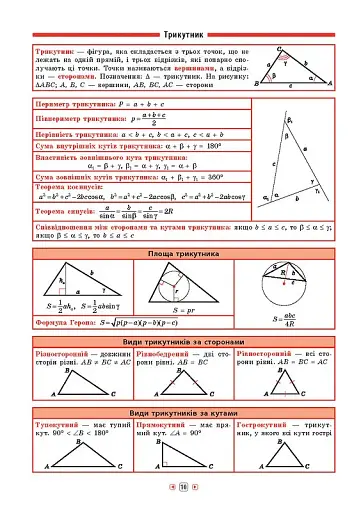 Довідник у таблицях. Геометрія. 7–11 класи - фото 4
