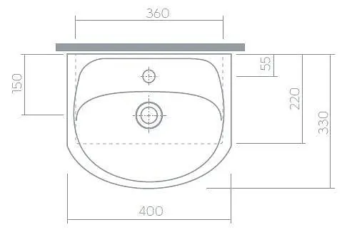 Раковина мебельна Kolo 40X33 72942-00U - фото 4