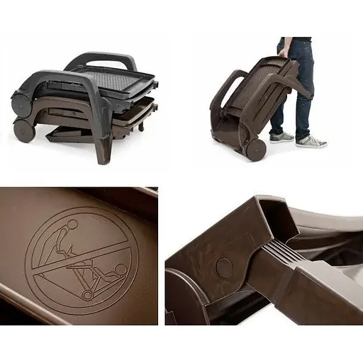 Шезлонг пластиковий Bica Miami, коричневий - фото 5