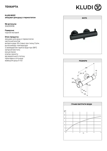 Смеситель для душа Kludi Bozz черный мат 352033938 - фото 4