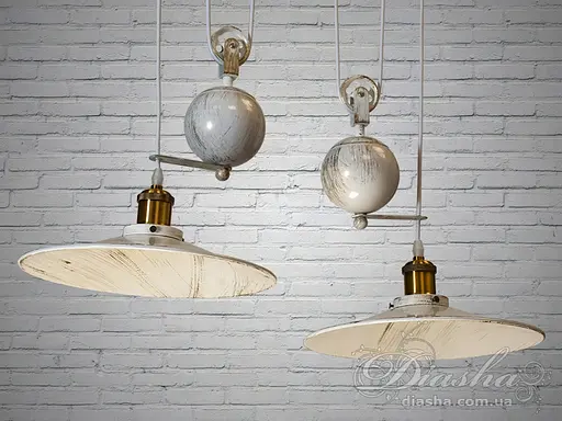 Ультрасучасна, вишукана. красива люстра в стилі Лофт на 2 плафона, біла . - фото 1