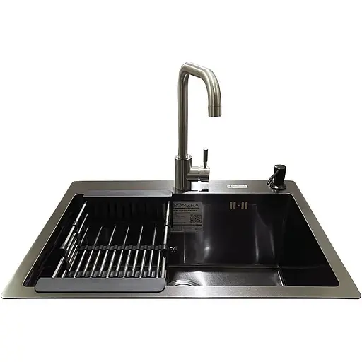 Комплект мийка + змішувач Romzha Arta U-550S BL (B) - фото 2