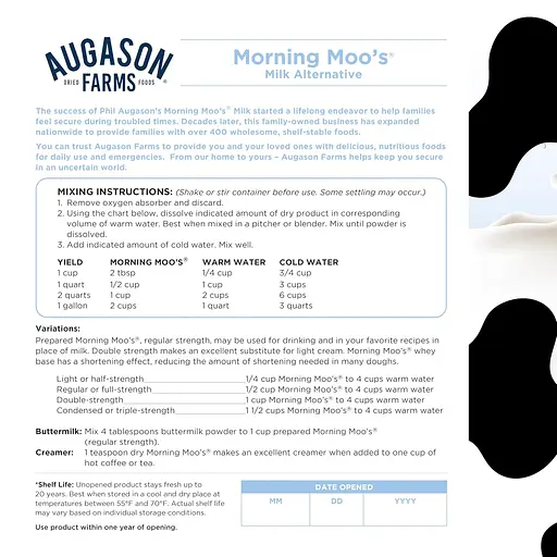 Соєве молоко нежирне сублімоване з великим терміном придатності до 20 років Augason farms, 93 порції (101157) - фото 3