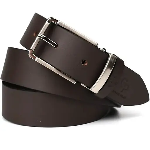 Ремінь шкіряний Grande Pelle коричневий  120х3.5х0.5 см acs0032047 - фото 1