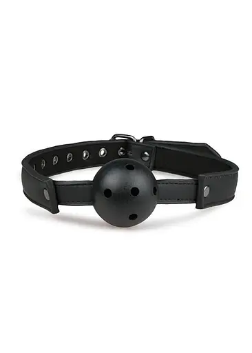 Кляп Easy Toys Ball Gag Plastic Gag With Air Holes 4.5 см чорний - фото 2