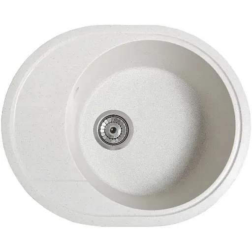 Гранітна кухонна мийка Romzha Voce Biela (101) з крилом - фото 1