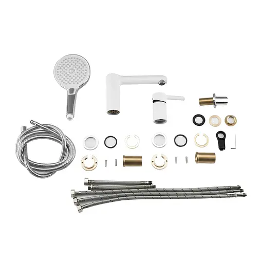 Змішувач для ванни на борт Gappo G1103-8 білий/хром - фото 5