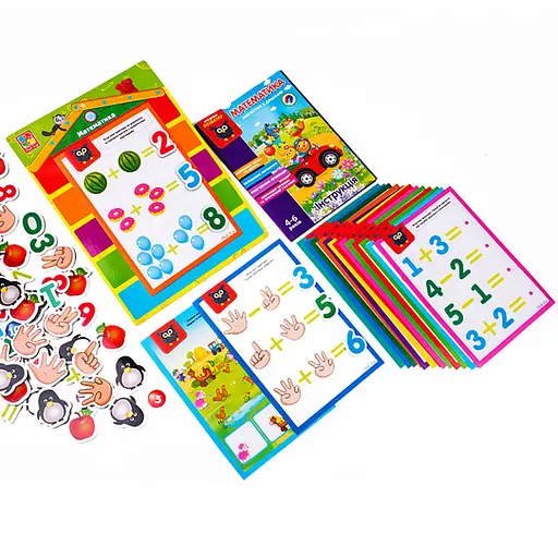 Детская настольная игра "Математика магнитная с доской" VT5412-02 цифры на магнитах - фото 2