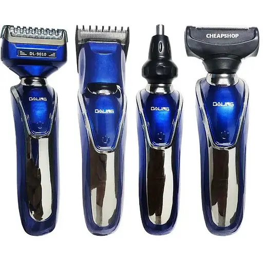 Універсальний триммер електробритва 4 в 1 Daling DL-9010 акумуляторний для стрижки волосся бороди - фото 1