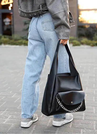 Женская сумка Sambag HOBO BLISS Черная 31 х 31 х 12 см (53453001) - фото 4