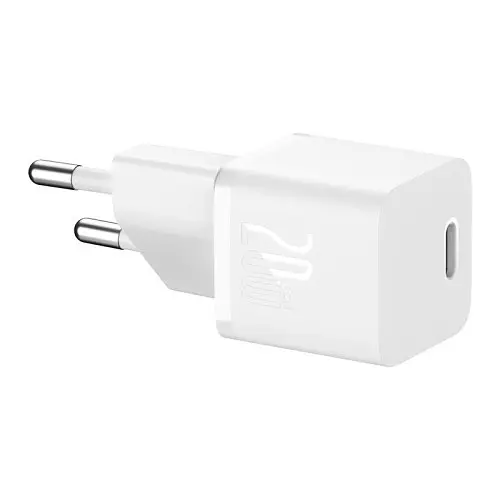 Мережевий зарядний пристрій Baseus GaN5 Fast Charger(mini) 1C 20W EU білий CCGN050102 - фото 2