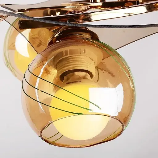 Люстра потолочная Brille классическая E27 40W G (LK-356C/3) - фото 2