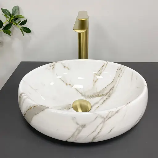 Умивальник VBI Veneto S aiax glossy накладний VBI-012808, Мармур - фото 3