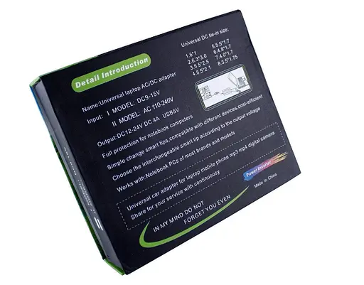 Универсальное зарядное устройство для Ноутбука + автомобильный переходник2E 80 ватт - фото 9