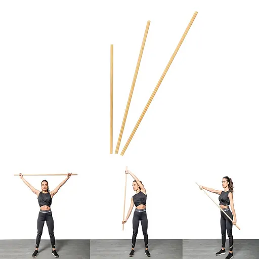 Гімнастична палиця (бодібар) Wood Bar NE-GM-001-120, 120 см - фото 2