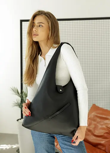 Женская сумка Sambag HOBO M черный 35 х 40 х 8 см (53200001) - фото 1