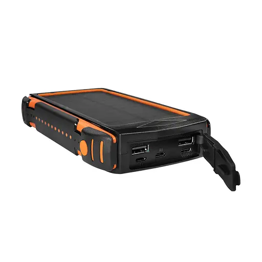 Повербанк з сонячною панеллю 30000mAh Power Bank Kraft KPB-U1830FCSL Orange 18W QC2.0 LED-ліхтар (43-00068) - фото 3