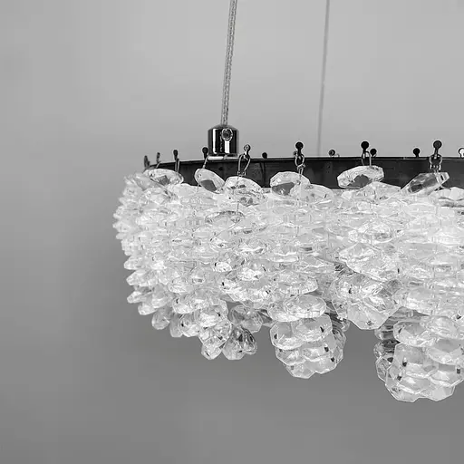 Кільцева кришталева люстра в хромі Ø 50 см | Арт. 33038-500 CH | Line F - фото 4