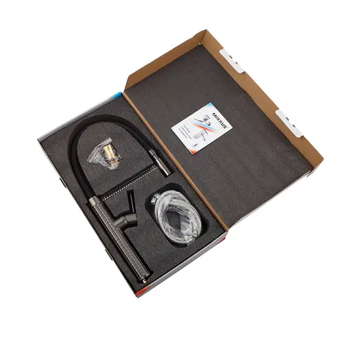 Змішувач для кухні Mixxus Premium Oliwer 017 із силіконовим виливом graphite MI6967 Графіт - фото 4