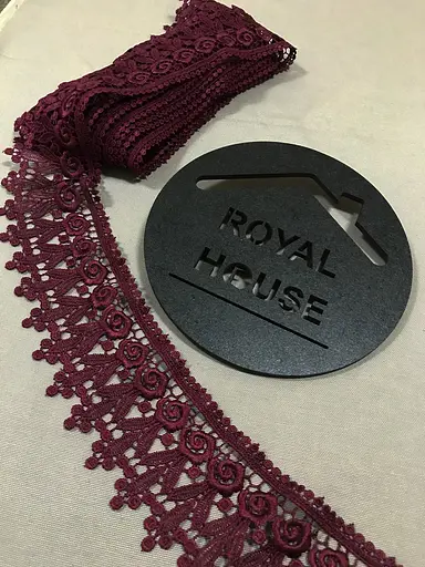 Мереживо Троянда бордове - фото 3