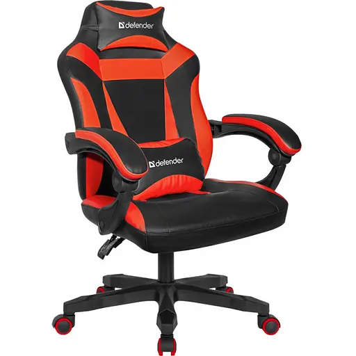 Крісло ігрове Defender Master поліуретан 50 мм Клас 4 Black/Red - фото 2