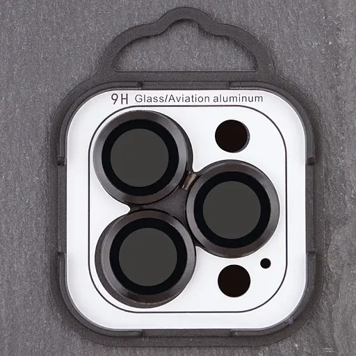 Захисне скло Metal Classic на камеру в упак. для Apple iPhone 14 Pro 6.1/14 Pro Max 6.7 Чорний/Midnight - фото 5