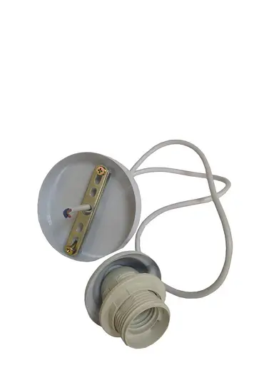 Патрон вінтажний стара латунь мідь люстровий Е27 з чашею з проводом 1М+монт.компл. (200шт/ящ) LUMANO - фото 1