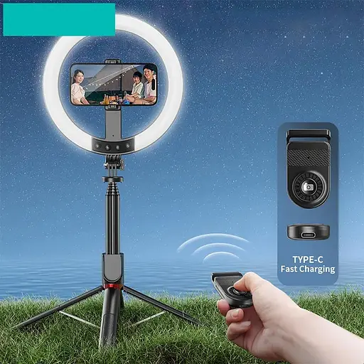 Кольцевая LED-лампа для селфи Usams US-ZB323 10-inch Fill Light 1200mAh - фото 2