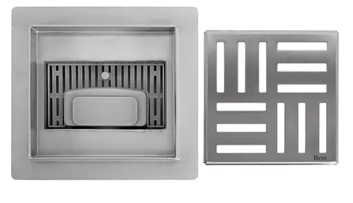 Трап для душа Rea Cross 15x15 nickiel brushed REA-G6201 - фото 3