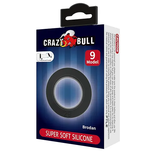 Ерекційне кільце Crazy Bull Brodan 5.5 см чорний - фото 8