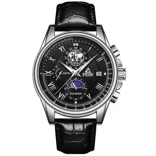 Мужские наручные часы Peak X MoonLight (Черные)