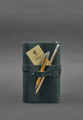 Шкіряний блокнот (Софт-бук) 1.0 зелений - фото 4