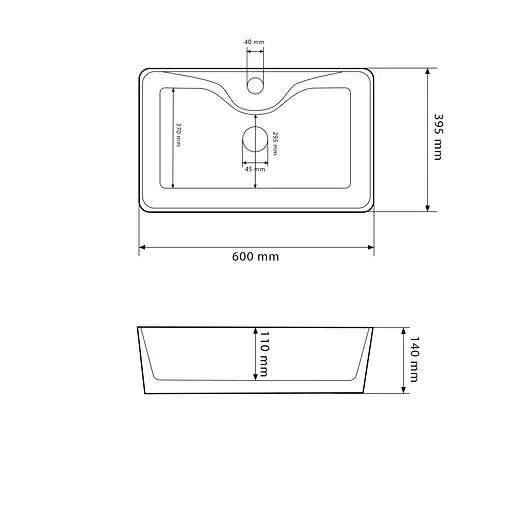 Умивальник VBI Forli XL white накладний VBI-011104, Білий - фото 2