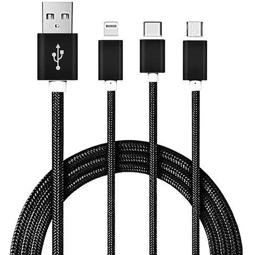 Зарядний кабель USB 3-1 чорний