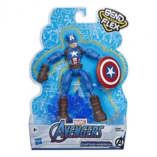 Игрушка-фигурка Hasbro Bend and Flex Captain America героя фильма Мстители серия Бенди 15 см (E7377_E7869) - фото 2