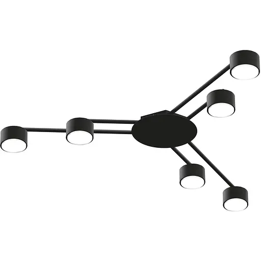 Светильник Videx под лампу 6xGX53 черный накладной (VL-SPF21B-B)