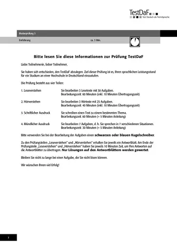 TestDaF Musterprufung 3. Heft mit CD. Test Deutsch als Fremdsprache - фото 6