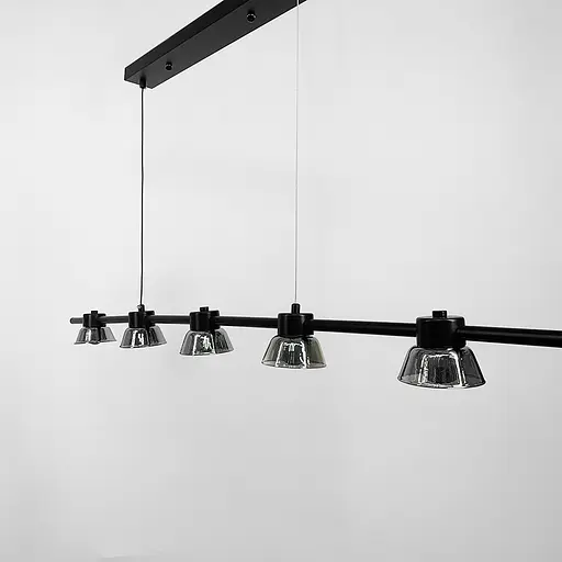 Видовжена люстра HILDFRID на 5 плафонів Line.F MJ 179L-1200 BK - фото 5