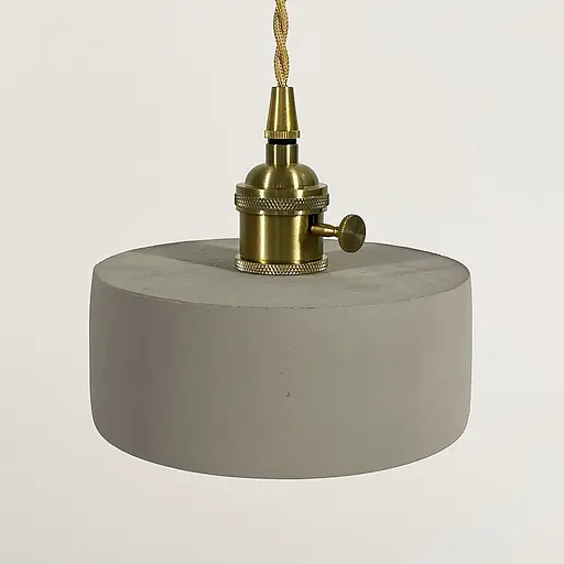 Підвіс у латунному корпусі із бетонним плафоном 15х6 см | Арт. MJ 182/1 GR | Line F - фото 3