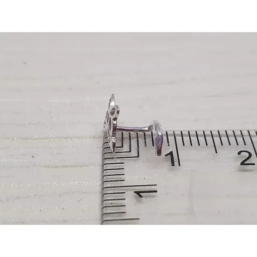 Серебряная серьга-пирсинг в нос Dear. 1026С - фото 5