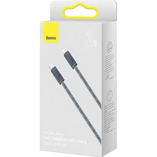 Кабель Baseus Dynamic Series USB-C to Lightning 1m 20W Slate Grey (CALD000016) [155532] - фото 8