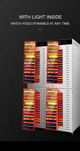 Дегидратор сушилка коммерческий Food Dehydrator SS - 80H для овощей фруктов мяса грибов 80 лотков 6000Вт - фото 5